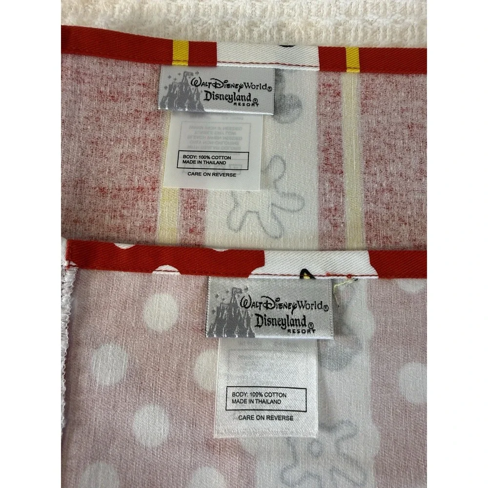 Disney Parks Kitchen Towels NWOTSet of 2 Mickey Minnie Red Polka Dot 100% Cotton